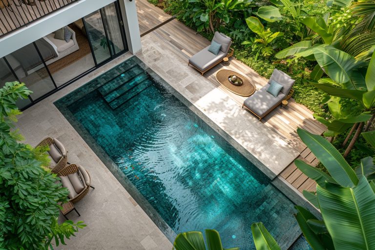 Beton imprimé piscine