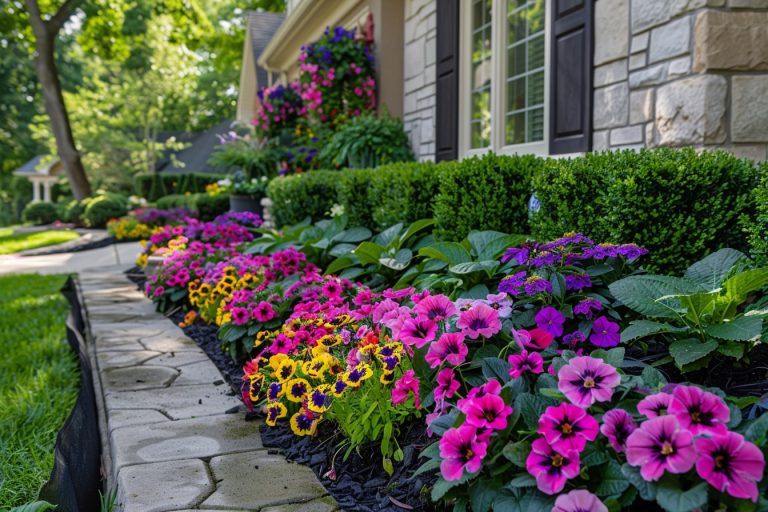 Transformez l&rsquo;entrée de votre maison avec un parterre magnifique