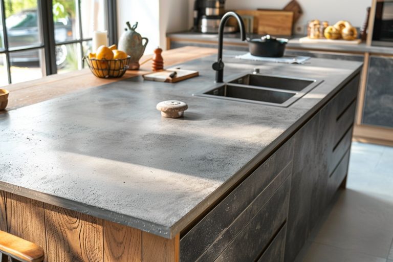 Transformez votre cuisine avec le plan de travail en béton ciré